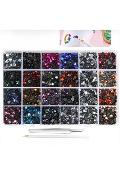 yiğit aksesuar 4800 de bucăți de piatră termoadhezivă Ss20 (5 mm) cu stilou p...