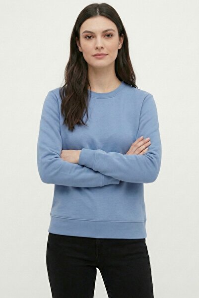 assef Women's Relax Fit Comfortable Cut Cotton Soft Textured Fleece Lined Cre...