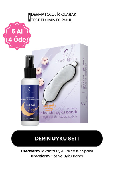 CREADERM Derin Uyku Seti (Lavanta Uyku Spreyi & Göz Bandı)