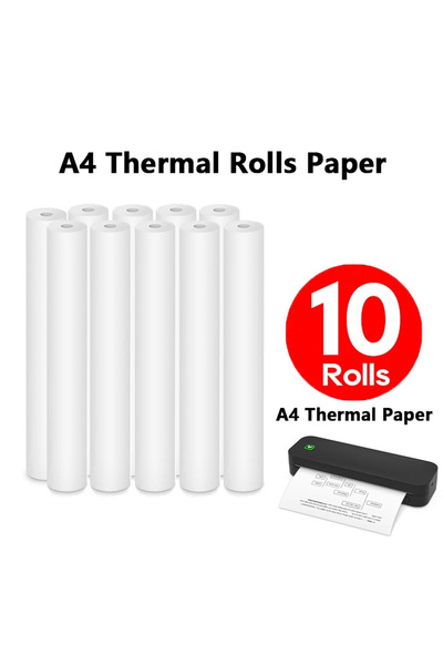 Choice 10Rolls A4 Thermal Paper Rolls 1/2/4/10Rolls High Quick-Dry For Printi...
