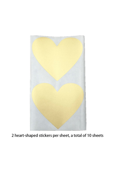 Choice 5 أوراق، 10 قلوب، جديدة، 5 سم × 5 سم، 50 قطعة، ملصقات ذهبية لاصقة على ...