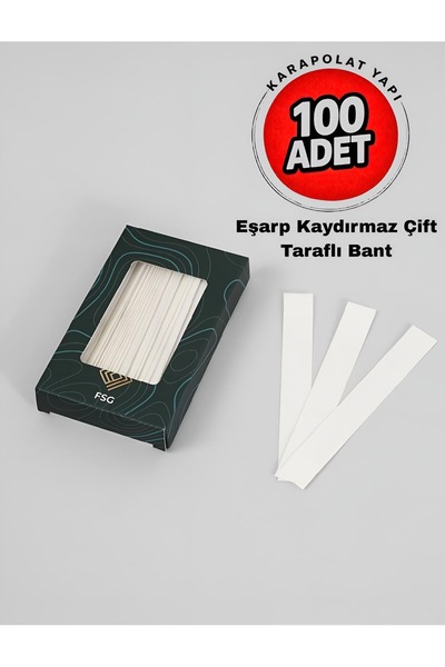 KarapolatYapı Eşarp Kaydırmaz Çift Taraflı Bant 100’Lü Paket Çift Taraflı İğn...