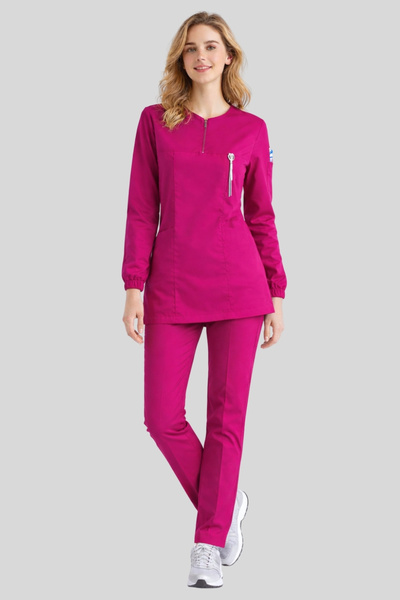 Simirna Üniforma مجموعة الدعك والزي الرسمي للممرضات والأطباء من الليكرا الفاخرة