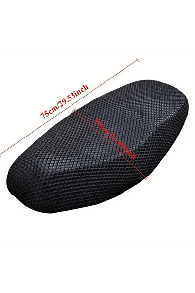 Choice غطاء مقعد دراجة نارية شبكي ثلاثي الأبعاد صيفي بارد 55 سم × 75 سم، غطاء...