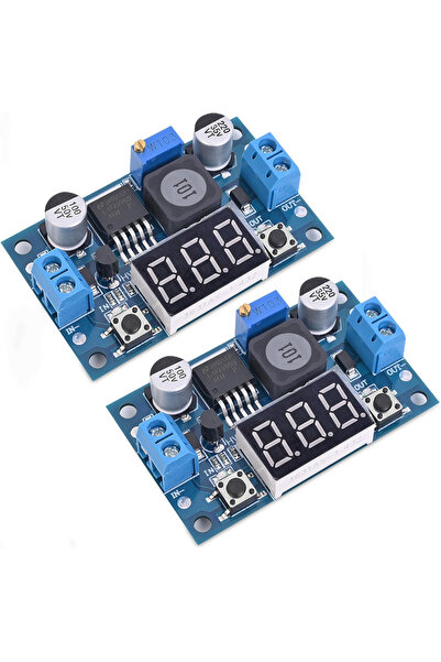 Choice قطعتان مزودتان بمؤشر LED، قطعتان من محول الجهد LM2596 LM2596S DC-DC، م...