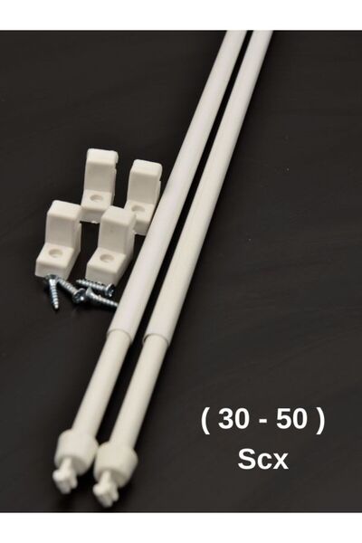 Saççax Exclusive Briz Perde Çubuğu , Beyaz Renk (30 - 50 ) 1 Takım