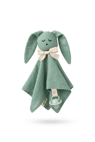 Hubb Müslin uyku arkadaşı doğal kumaş , mint yeşili