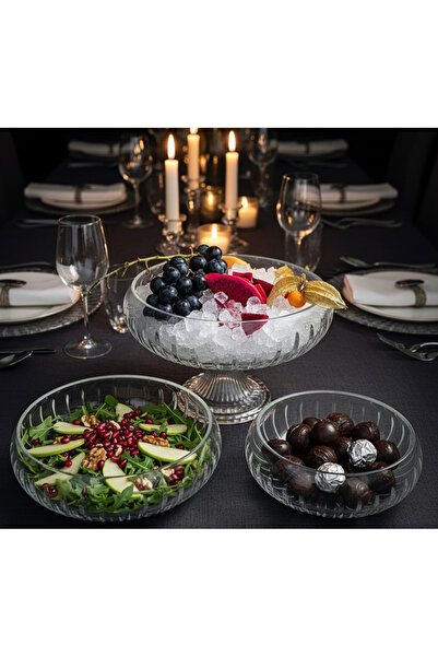 AYZ HOME مجموعة أوعية زجاجية كريستالية مقطوعة - مجموعة أدوات تقديم أدوات الما...