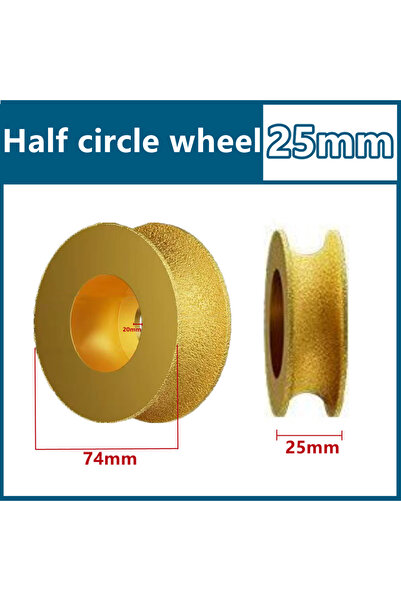 Choice قرص تجليخ ماسي دائري ملحوم بالتفريغ، نصف دائري، قطر الثقب 74 مم، قطر 2...