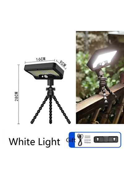 Choice مصباح يعمل بالطاقة الشمسية مزود بمستشعر حركة و92 مصباح LED أبيض، مع حا...