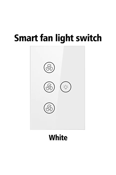 Choice مفتاح ذكي أبيض قياسي من تويا يعمل بتقنية الواي فاي لمروحة السقف وإضاءة...