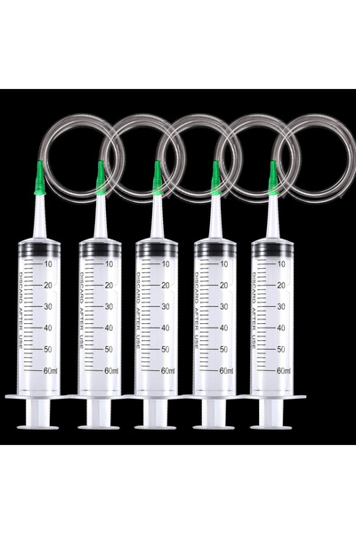 Choice 4 قطع من محاقن أستيك لتعبئة الحبر وإبر الغراء، سعة 60 مل، مزودة بمضخة ...