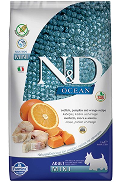 N&D Ocean Balkabaklı Balıklı Tahılsız Küçük Irk Köpek Maması 7 Kg