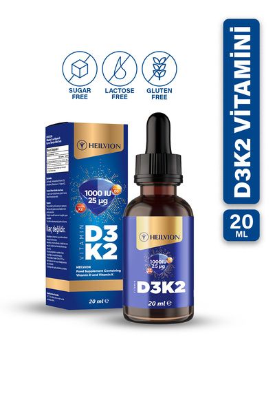 HEILVION D3 K2 Vitamini 20 ml (400 Damla ) 1000 IU D3 , 25 Mcg K2 Vitamini