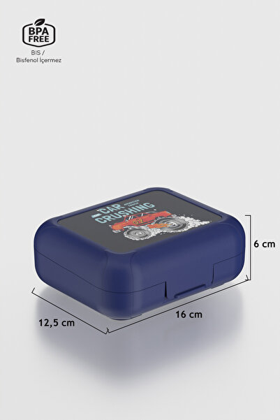 Renga Oxo Desenli PP Çocuk Beslenme Kabı 192015 Mavi