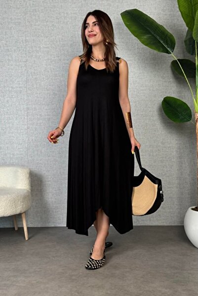 Hiccup JANES Асиметрична рокля без ръкави с V-образно деколте