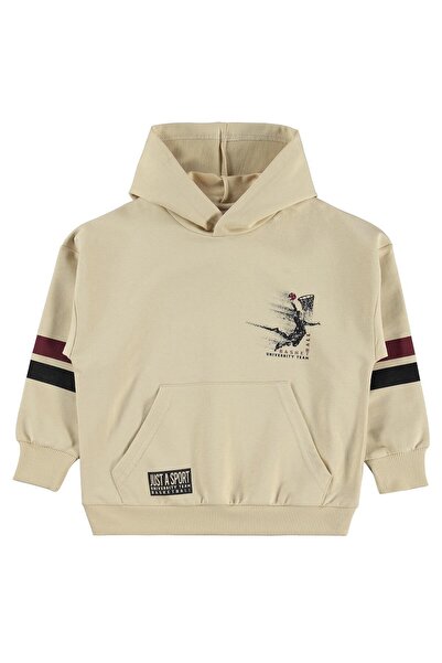 Mışıl Kids Kapüşonlu Kolları Şerit Baskılı 10-13 Yaş Eşofman Takımı - Laciver...