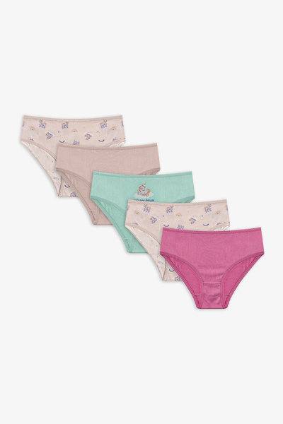 Penti Renkli Kız Çocuk Unicorn Dream 5'li Slip Külot