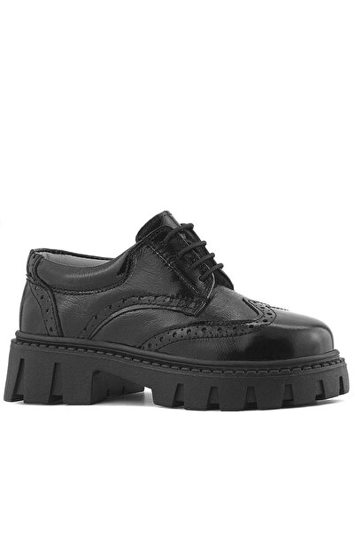 Rakerplus Genuine Leather Black Wrinkled Patent Leather Oxford Children's Cas...