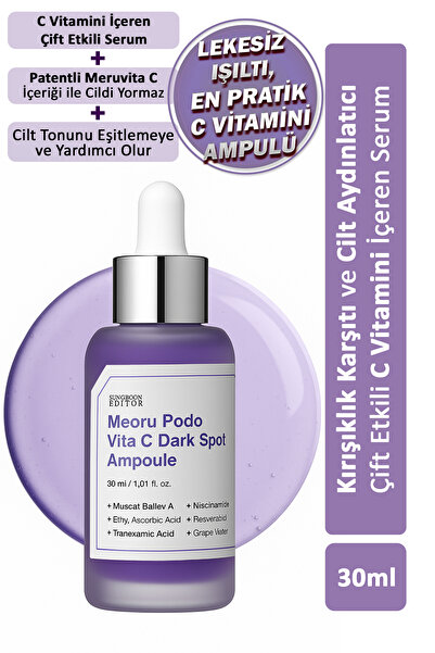 SUNGBOON EDITOR Meoru Podo VitaC Dark Spot Ampoule / Kırışıklık karşıtı ve Ci...