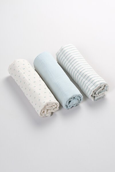 Bondberro 3 Adet Çok Amaçlı Müslin Örtü & Battaniye 2 Katlı %100 Pamuk Xl Boy...