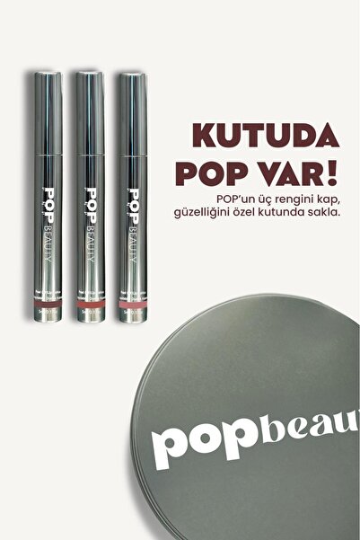 POP Beauty 3'Lü Soyulabilir Dudak Kalemi - Peel-Off Lip Tattoo Seti
