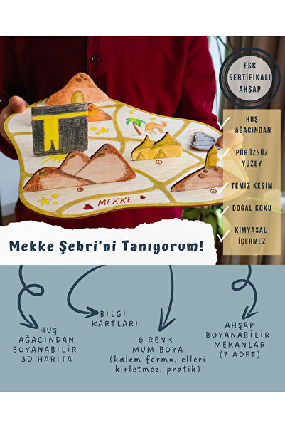 cottokits Mekke Şehri'ni Tanıyorum!, Ramazan Etkinliği, Boyama, Çocuk,Umre, H...