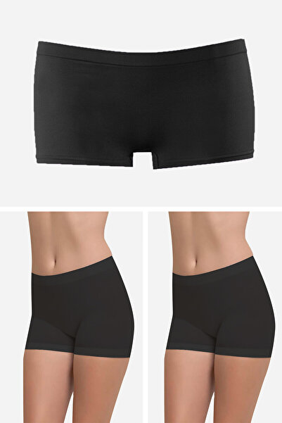 NBB سراويل داخلية قصيرة شبكية مكونة من 3 قطع باللون الأسود