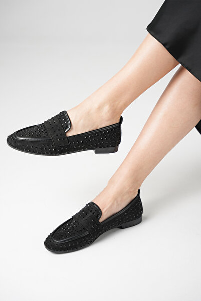 DAD WOLF Balerini de damă Stoned Mery Ceyn Stoned Küt Square Loafer Balerini ...