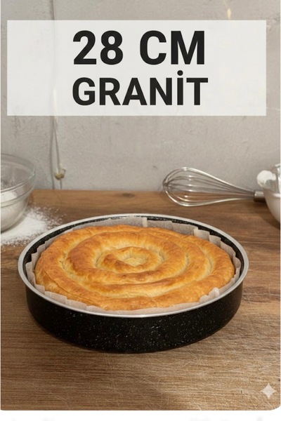 LeesHome طقم صينية فرن جرانيت 28 سم.