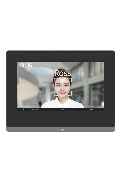 Uniview Monitor videointerfon TCP/IP, ecran tactil LCD TFT de 7 inch, PoE, Wi...