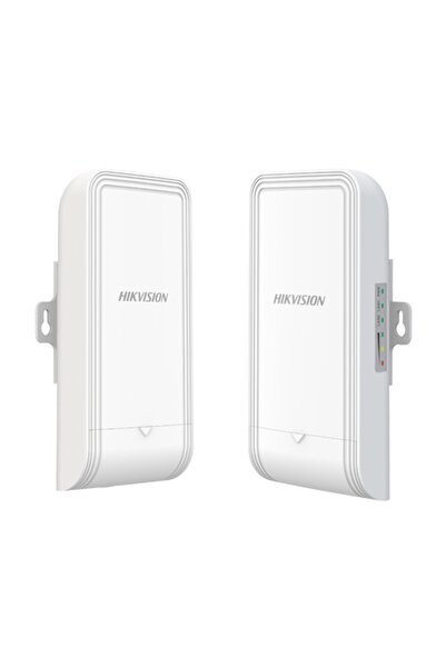 Hikvision Set Bridge Wireless 2.4GHz, 300Mbps, 1 km, 7dBi, Intrare PoE, Manag...