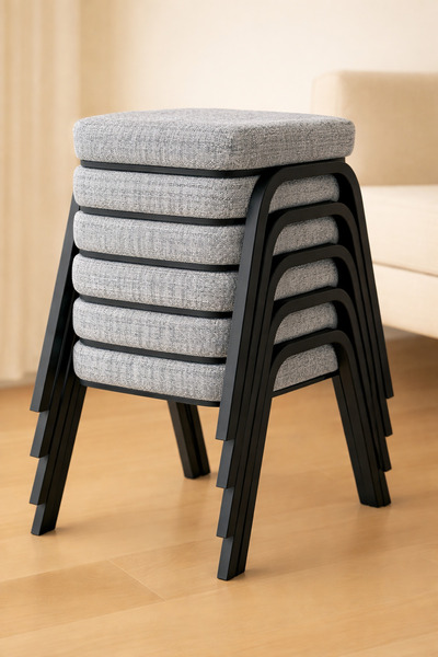 Ecowood Metal Tabure - 6 Adet