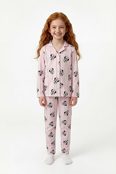 Penti Σετ πιτζάμες για κορίτσια με πουκάμισο Lic Minnie Fam σε ροζ απόχρωση P...