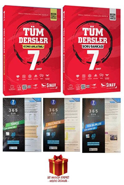 Sınav Yayınları 7. Sınıf Tüm Dersler Konu Soru Bankası Editör Beceri Testleri