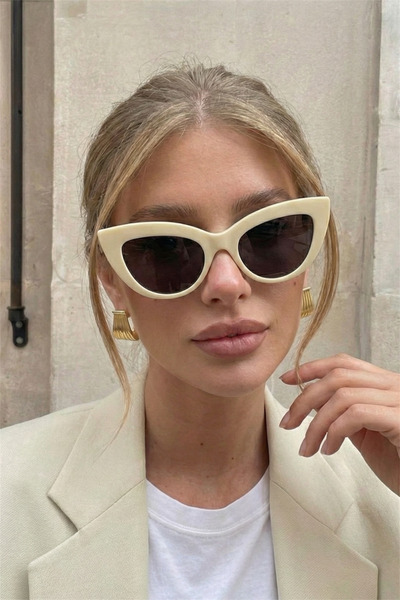 MACERATİ Orland Women's Black Cat Eye Ultra Light Uv400 Filtered Sunglasses