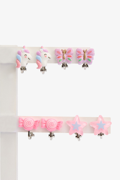 Penti Girl's Butterfly Earring Set of 4