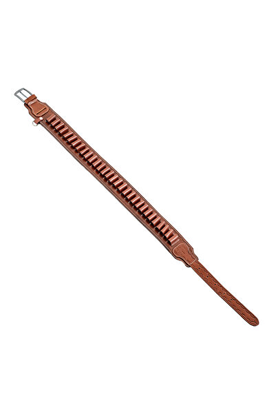 Genel Markalar Savage Hakiki Deri Çift Tarafı Açık Fişeklik Kahve 16 CL. (YT-...