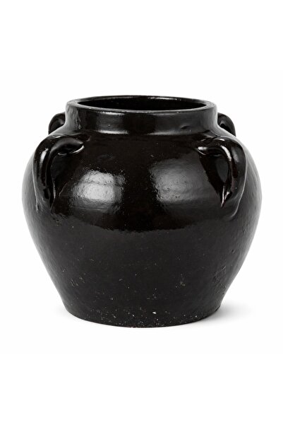 Warm Design Eskitme Kahverengi Kil Kavanoz & Vazo