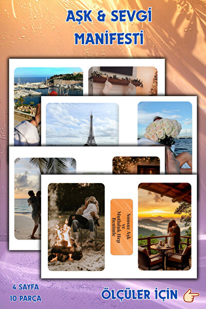 birikiyedi مجموعة ملصقات لوحة الرؤية - للدفتر والجدول الزمني - لوحة عرض الحب/...