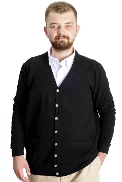 ModeXL Mode XL Large Size Men's Cardigan Vanize Thessaloniki Buttoned 20548 B...