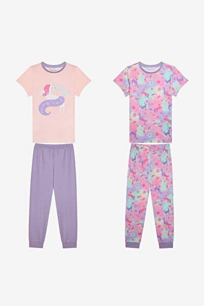 Penti Kız Çocuk Magical Pamuklu 2li Çok Renkli Pijama Takımı