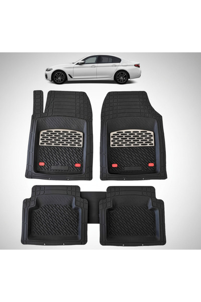 TEAMCAR Covorașe auto tip tavă compatibile cu BMW Seria 5 G30 Sedan (2017-202...