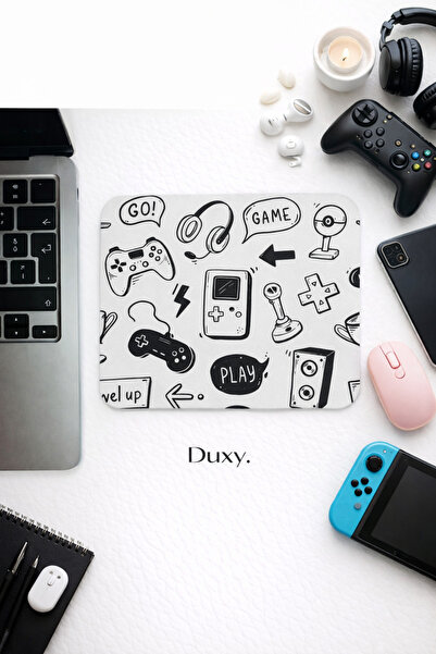 Duxy Oyuncu Mouse Pad Gamer, 23x19 cm, Kaymaz Taban, Ev, Ofis ve Oyun için Ra...
