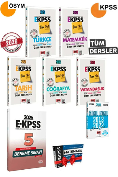 Yargı Yayınları 2026 Yargı E KPSS GYGK Tüm Dersler Ders Notu Seti+Editör EKPS...