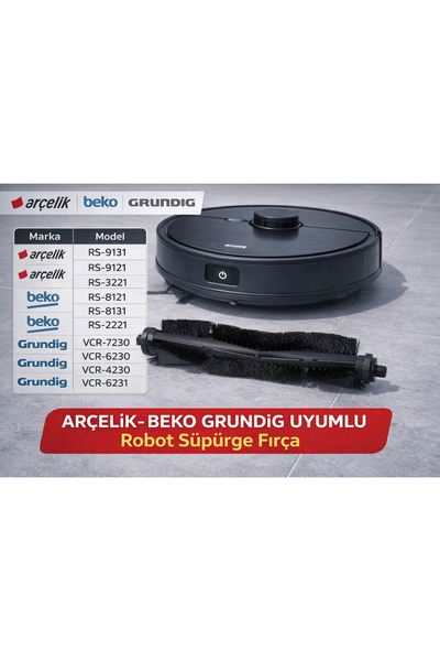 Beko Rs-8121 Robot Vacuum Cleaner - Original Main Brush, Behoanafırça