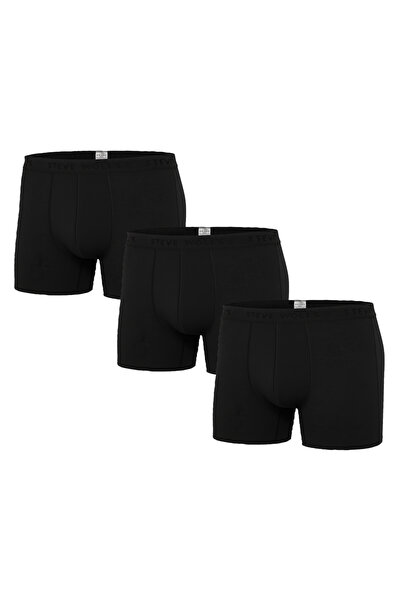 Steve Wolls Ανδρικά μαύρα 3 τεμάχια Lycra Boxer - 24101