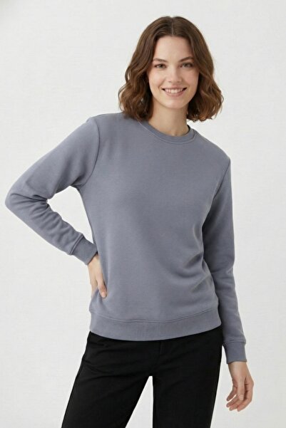 assef Γυναικείο φούτερ με λαιμόκοψη με μαλακή υφή από βαμβάκι, άνετο και χαλα...