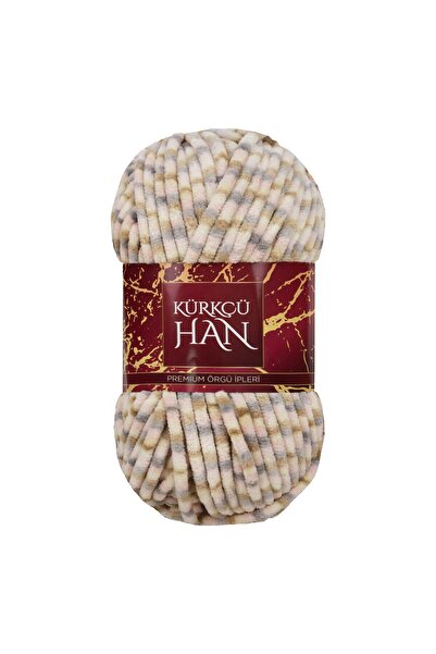 Kürkçü Han Kadife 100GR 95MT Örgü İpi Taş Rengi