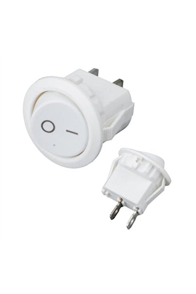 Powermaster مفتاح أبيض صغير دائري غير مضيء ON-OFF IC-134E